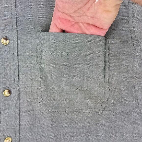 L.L. Bean Slim Fit‎ Mens Shirt Long Sleeve Size Small Regular Color Green - Picture 6 of 16